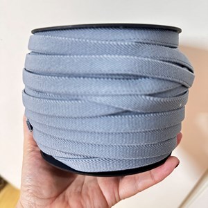 Elástico chato 10mm cor cinza