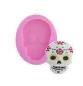 Lote molde de silicone Caveirinha 10 peças 