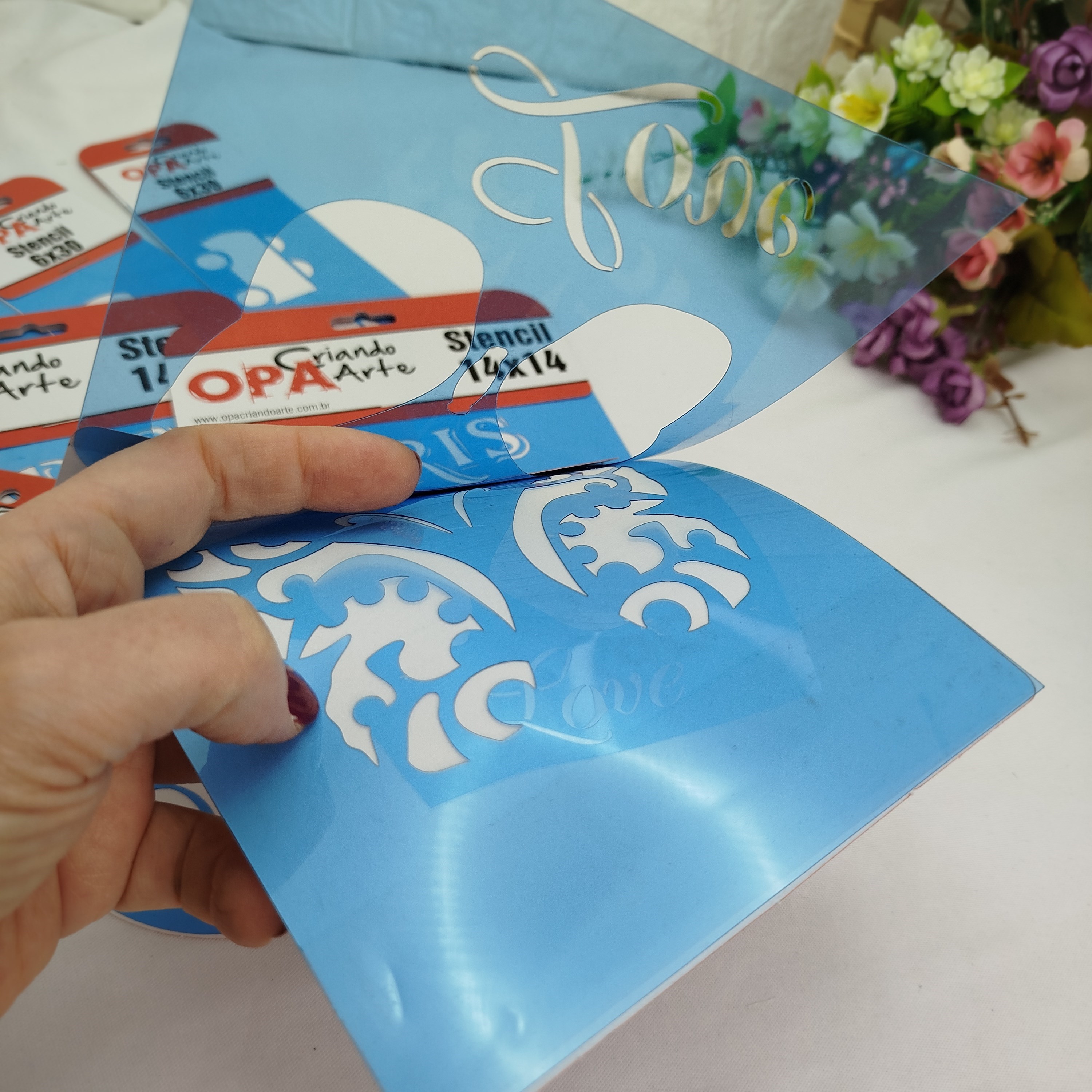 Kit de Stencil para Artesanato - 8 unidades 