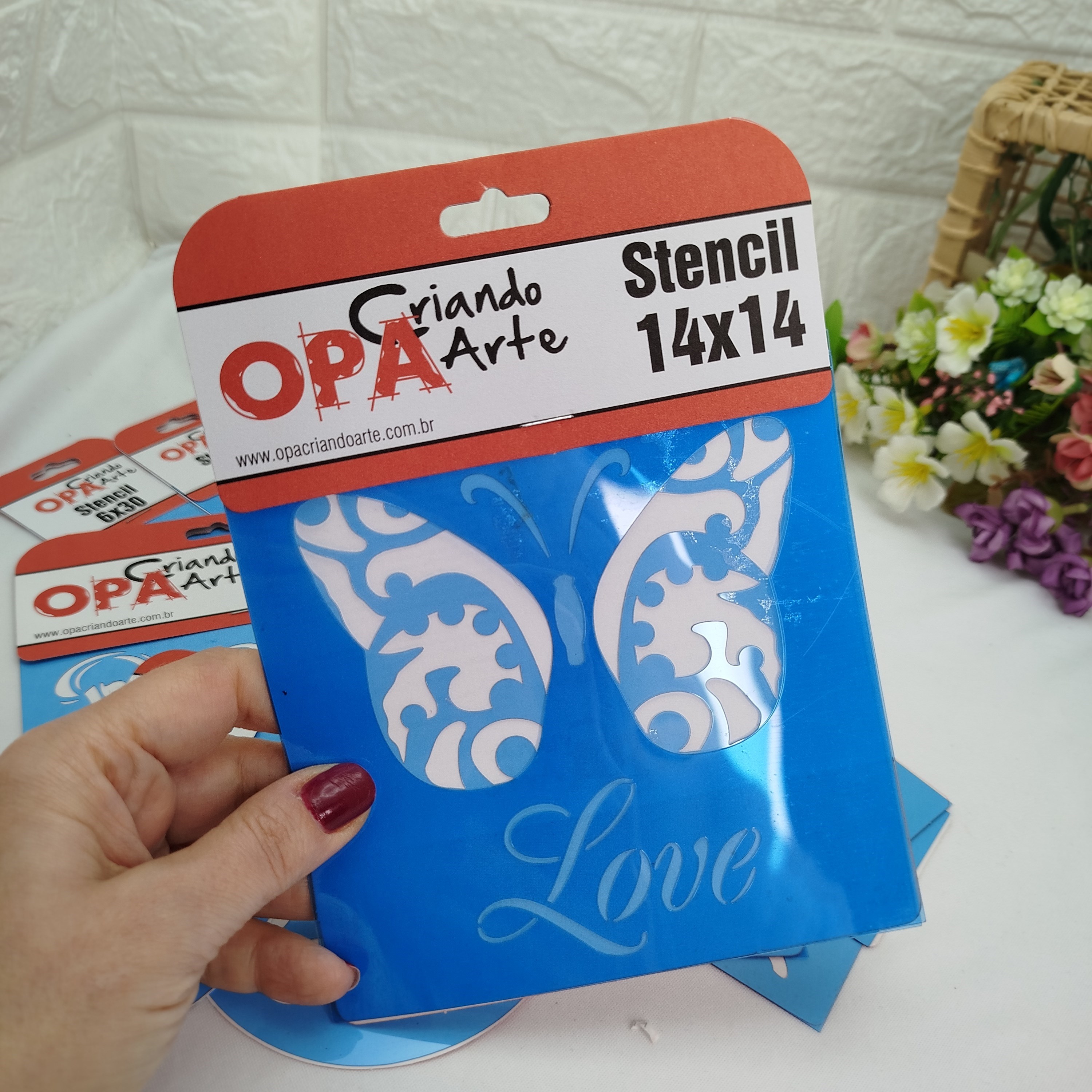 Kit de Stencil para Artesanato - 8 unidades 